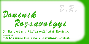 dominik rozsavolgyi business card